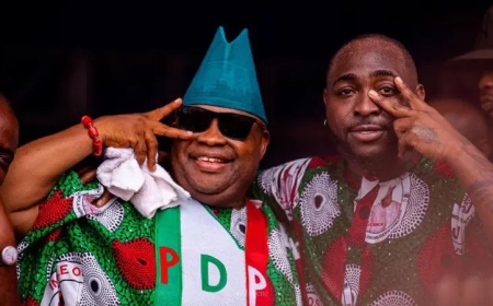 Osun Gov, Adeleke, off to U.S. for Davido’s wedding with Chioma as opposition kicks