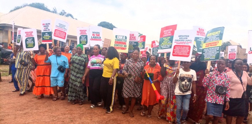 BREAKING: Violence erupts at Collation Center as Enugu South Assembly rerun-election fails to hold third time