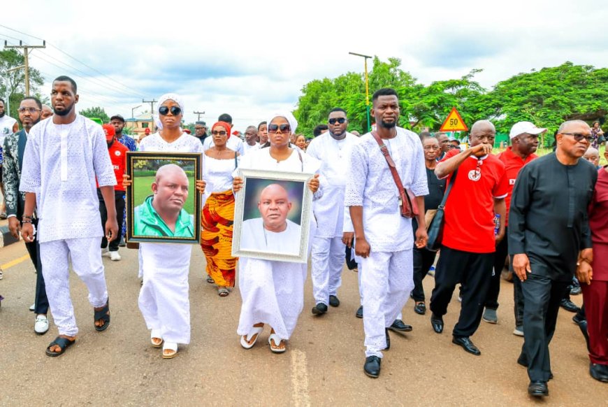 Peter Obi, Team mates, Others attend Christian Chukwu's Burial in Enugu