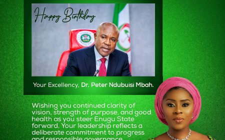 Enugu: City Boy Movement Women Leader, Barr Ode Felicitates Governor Mbah @54, Hails Commitment to Good Governance