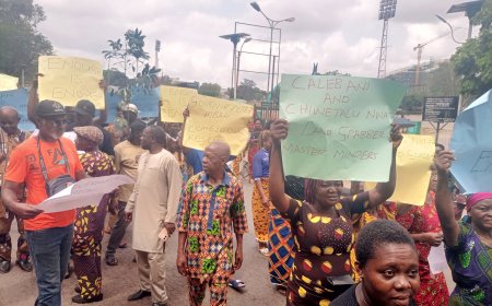 Etiti Ngwo community protests, plead Gov Mbah to restore land ownership