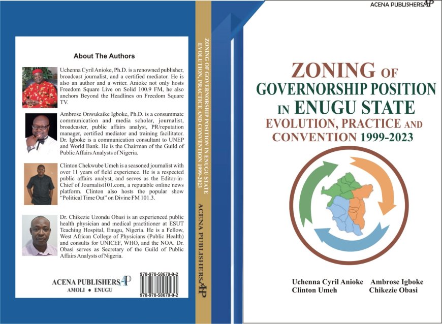 Analysts Unveil Book on Enugu Guber Zoning, Set May 7th for Launch