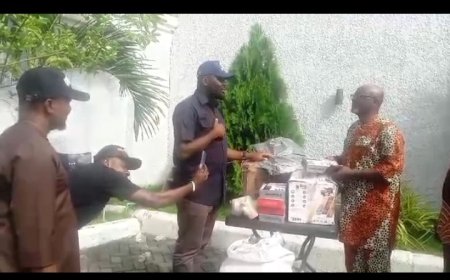 Senator Ngwu Donates Security Gadgets to Mmaku Community, Reaffirms Commitment to Constituency Safety