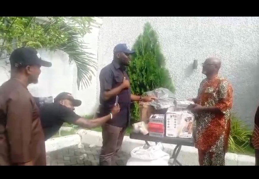 Senator Ngwu Donates Security Gadgets to Mmaku Community, Reaffirms Commitment to Constituency Safety