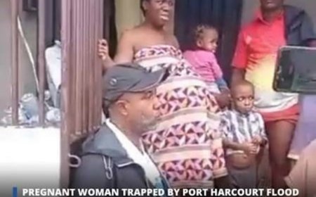 Pregnant Woman Trapped as Flood Ravages Port Harcourt, Appeals for Urgent Rescue