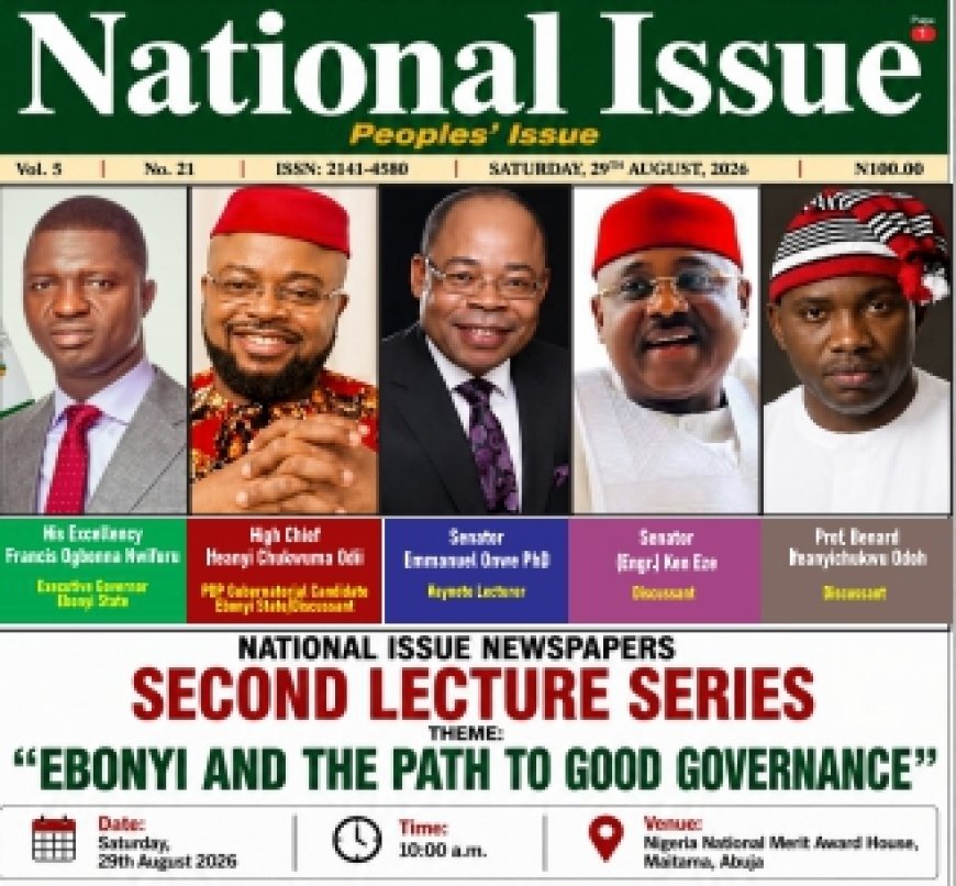 All Now Set for National Issue Newspapers’ Second Lecture Series